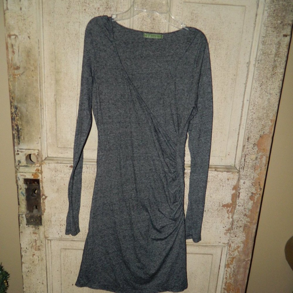 Gray Wrap Ruched Dress by Velvet Size M  (B-25)